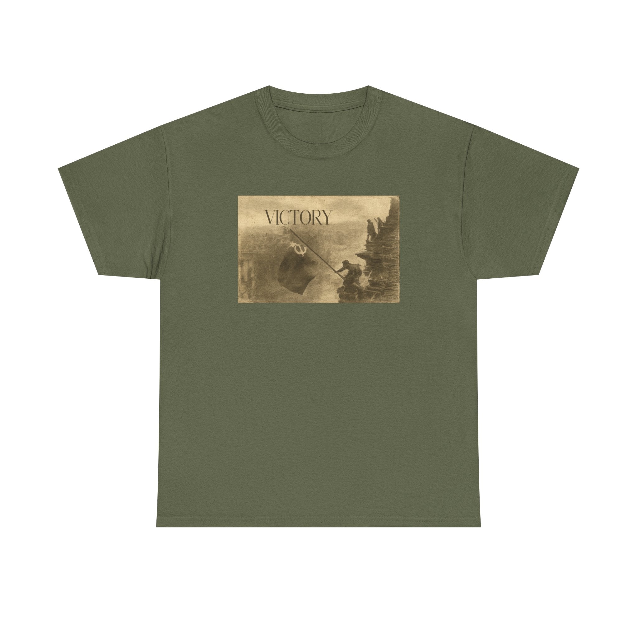 Victory Print with Ernest Hemingway Quote Tee - Quote Cult