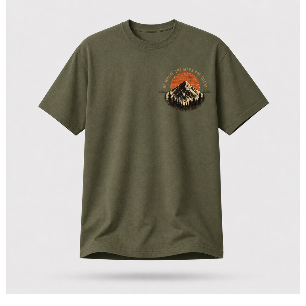 Go Where The Map Is Silent Tee — Out of Hours