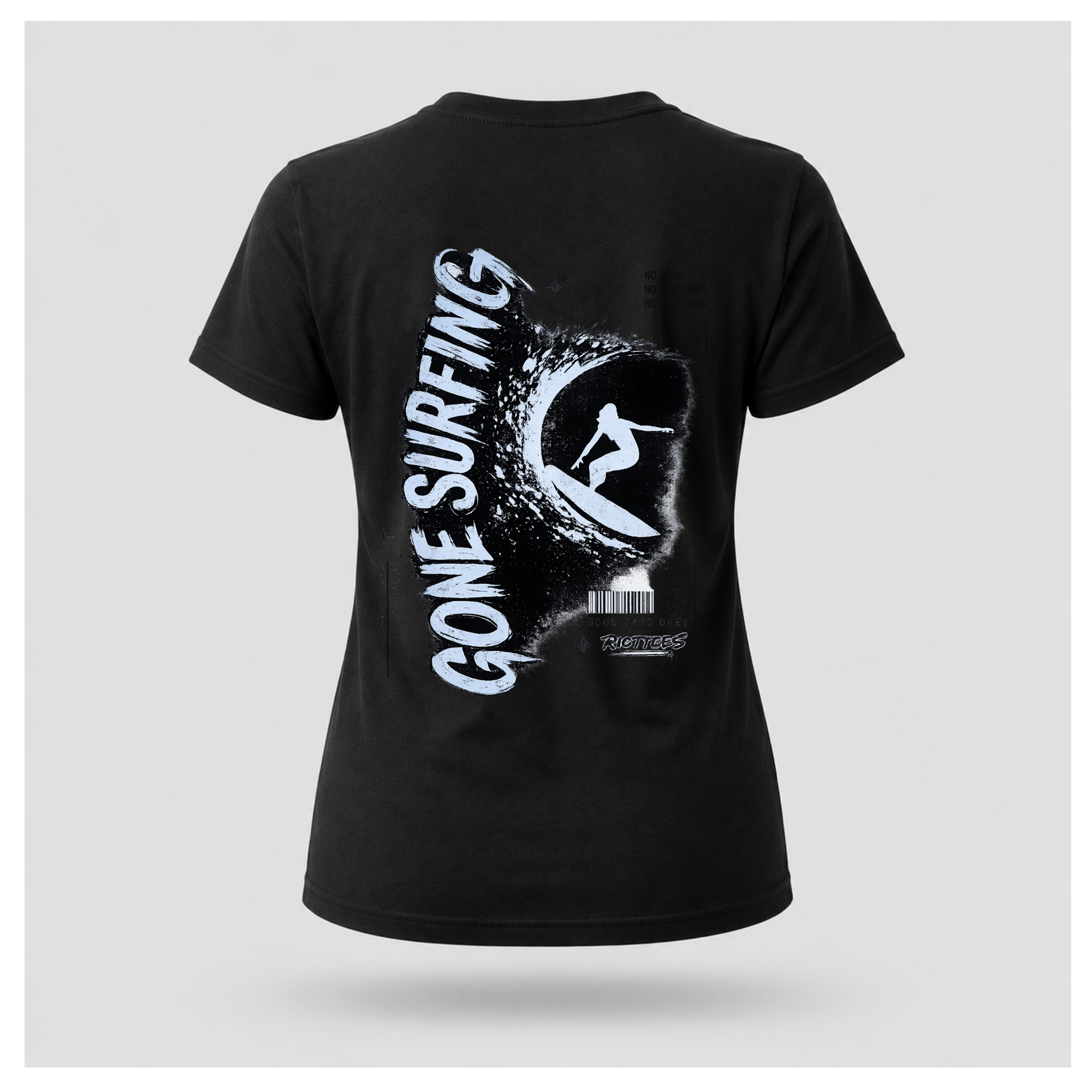 Gone Surfing (blue design) Tee — Out of Hours