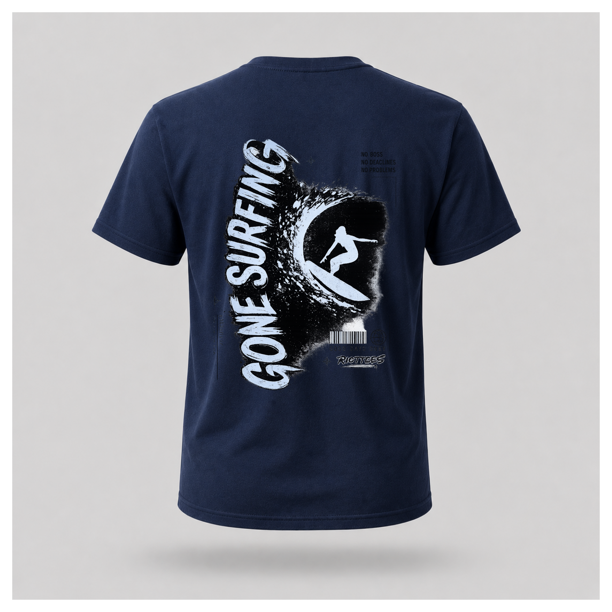 Gone Surfing (blue design) Tee — Out of Hours