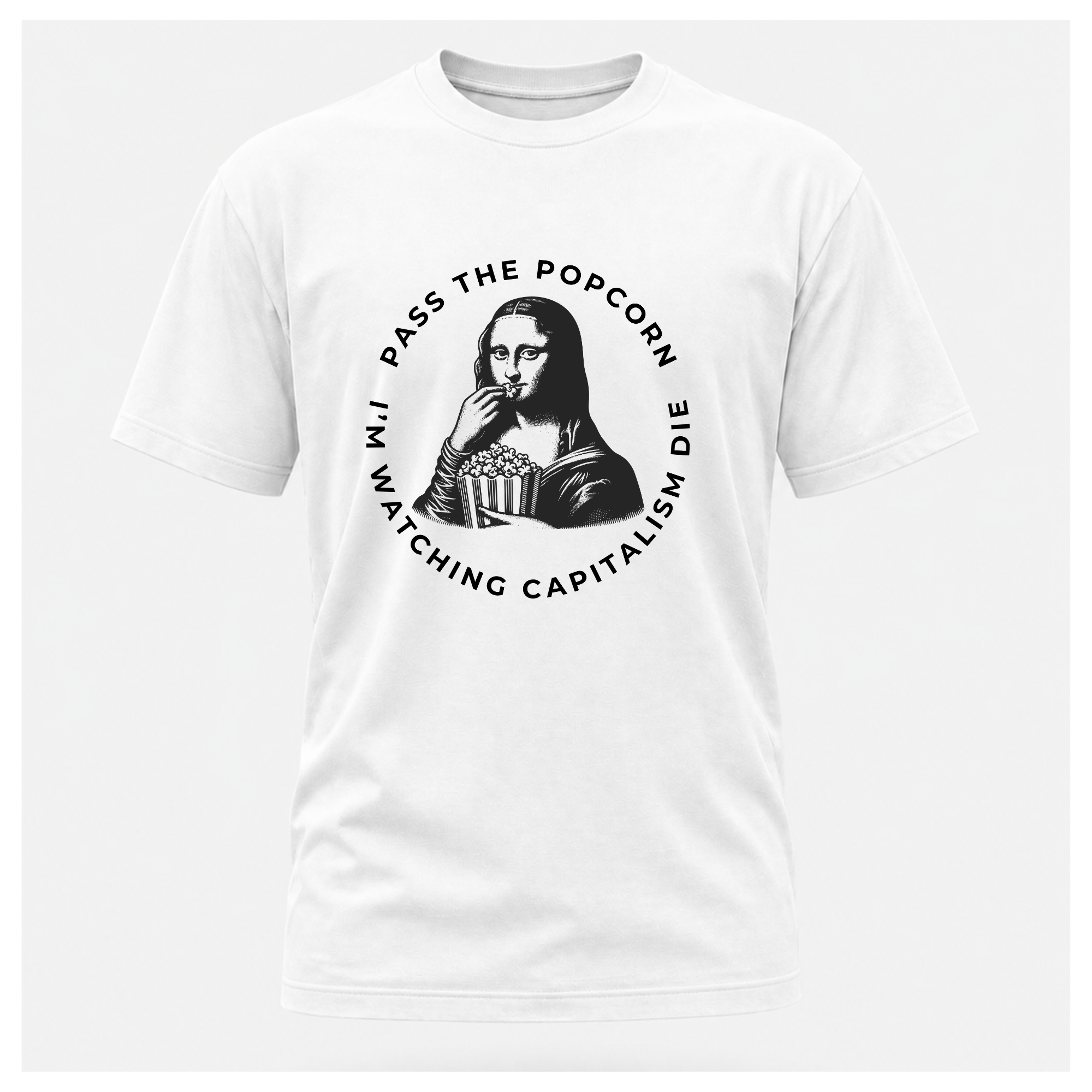 Mona Lisa Pass Me The Popcorn Tee – Sass & Sarcasm