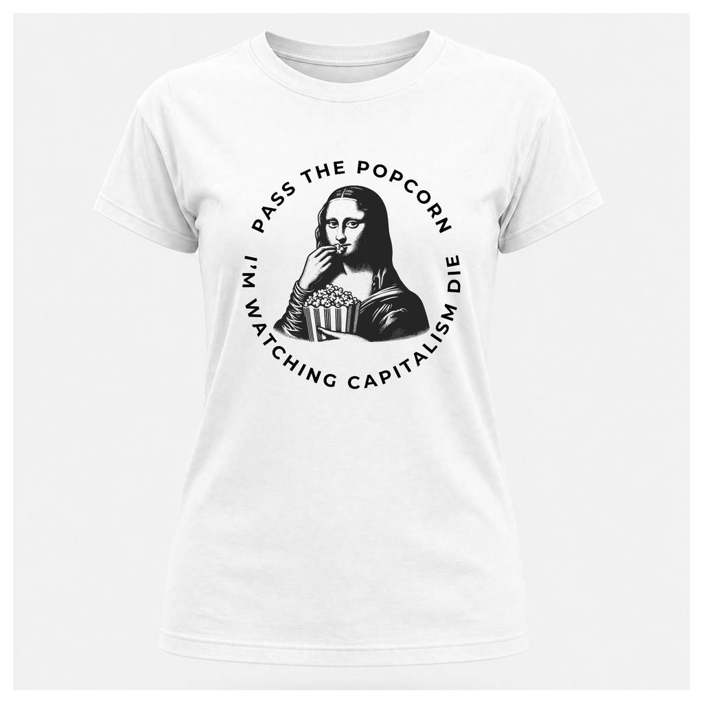 Mona Lisa Pass Me The Popcorn Tee – Sass & Sarcasm