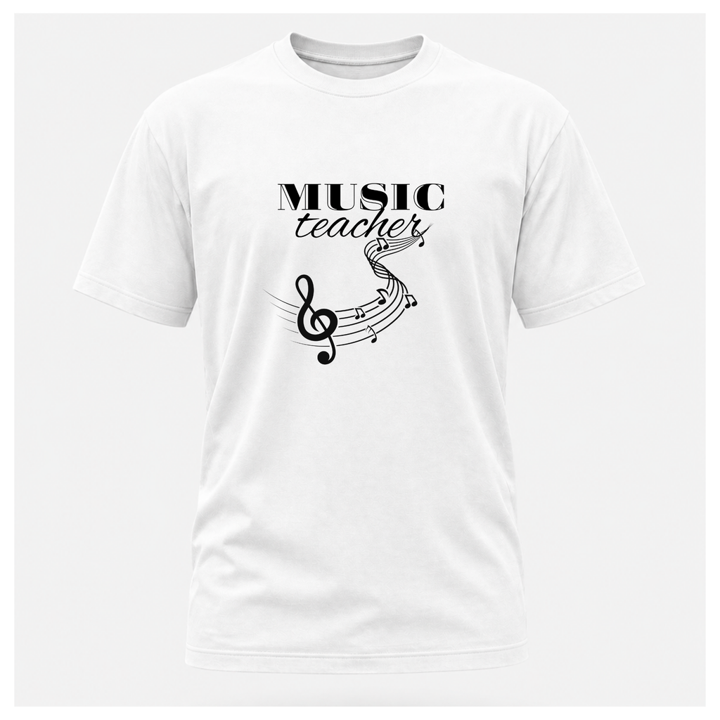 Music Teacher Treble Clef & Musical Notes Tee –  Work Wear