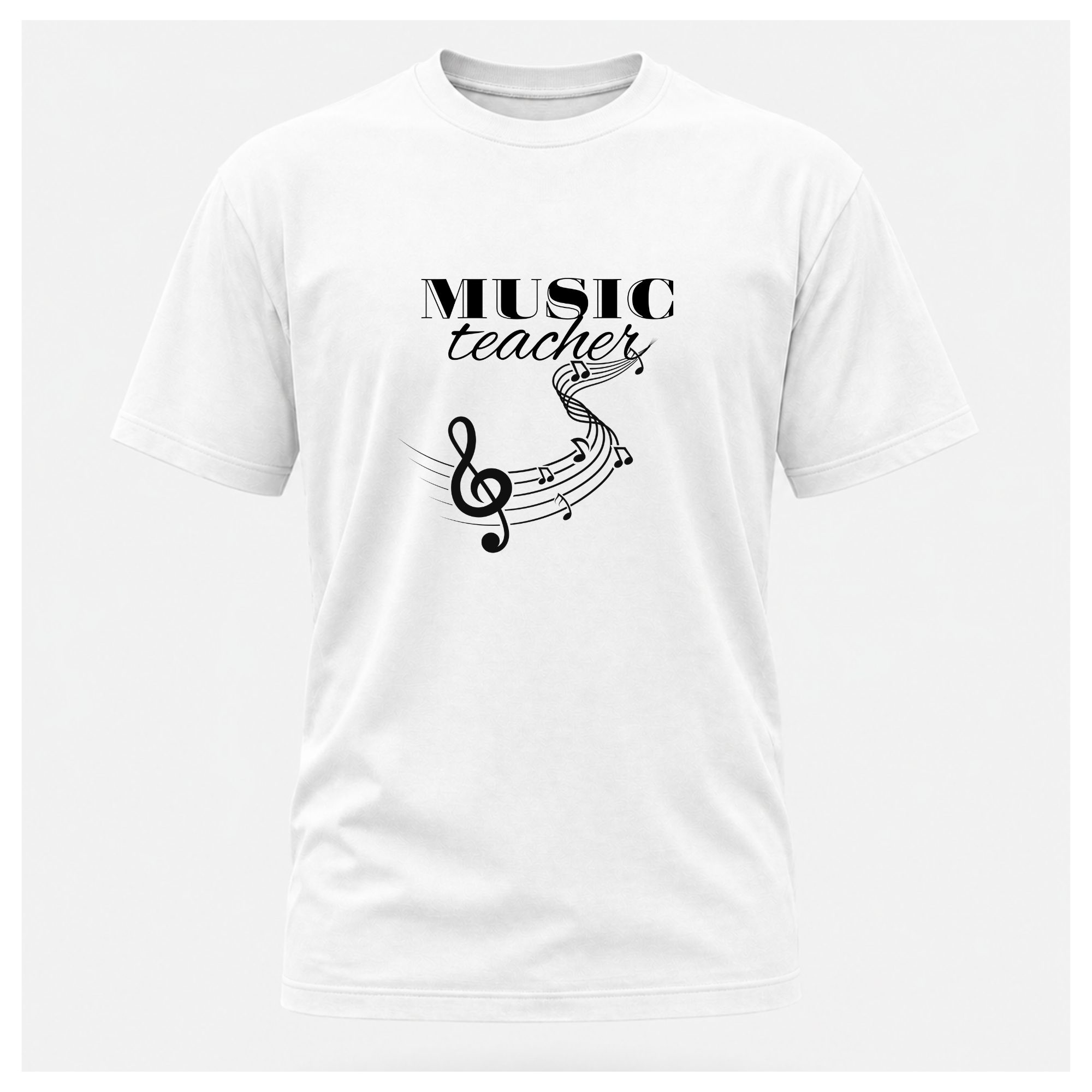 Music Teacher Treble Clef & Musical Notes Tee –  Work Wear