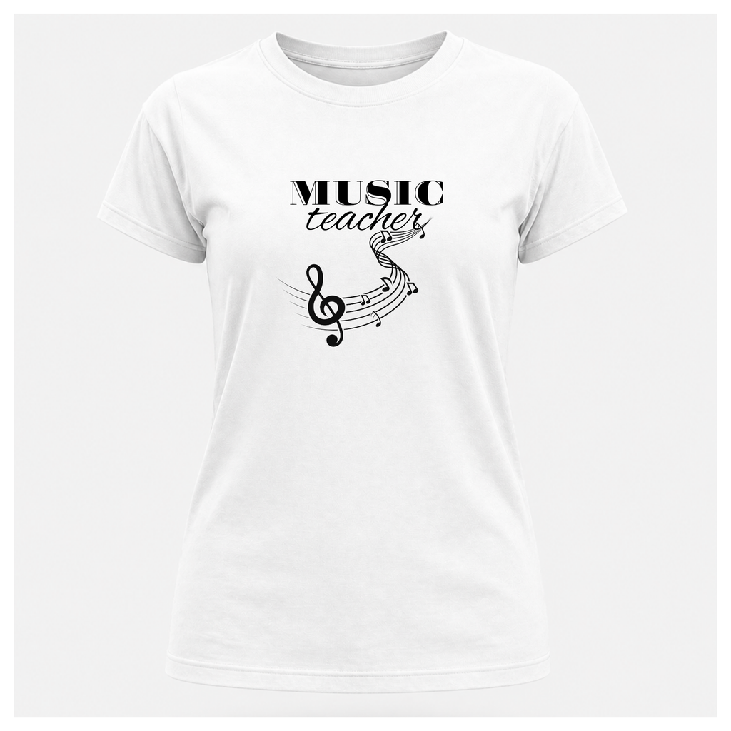 Music Teacher Treble Clef & Musical Notes Tee –  Work Wear