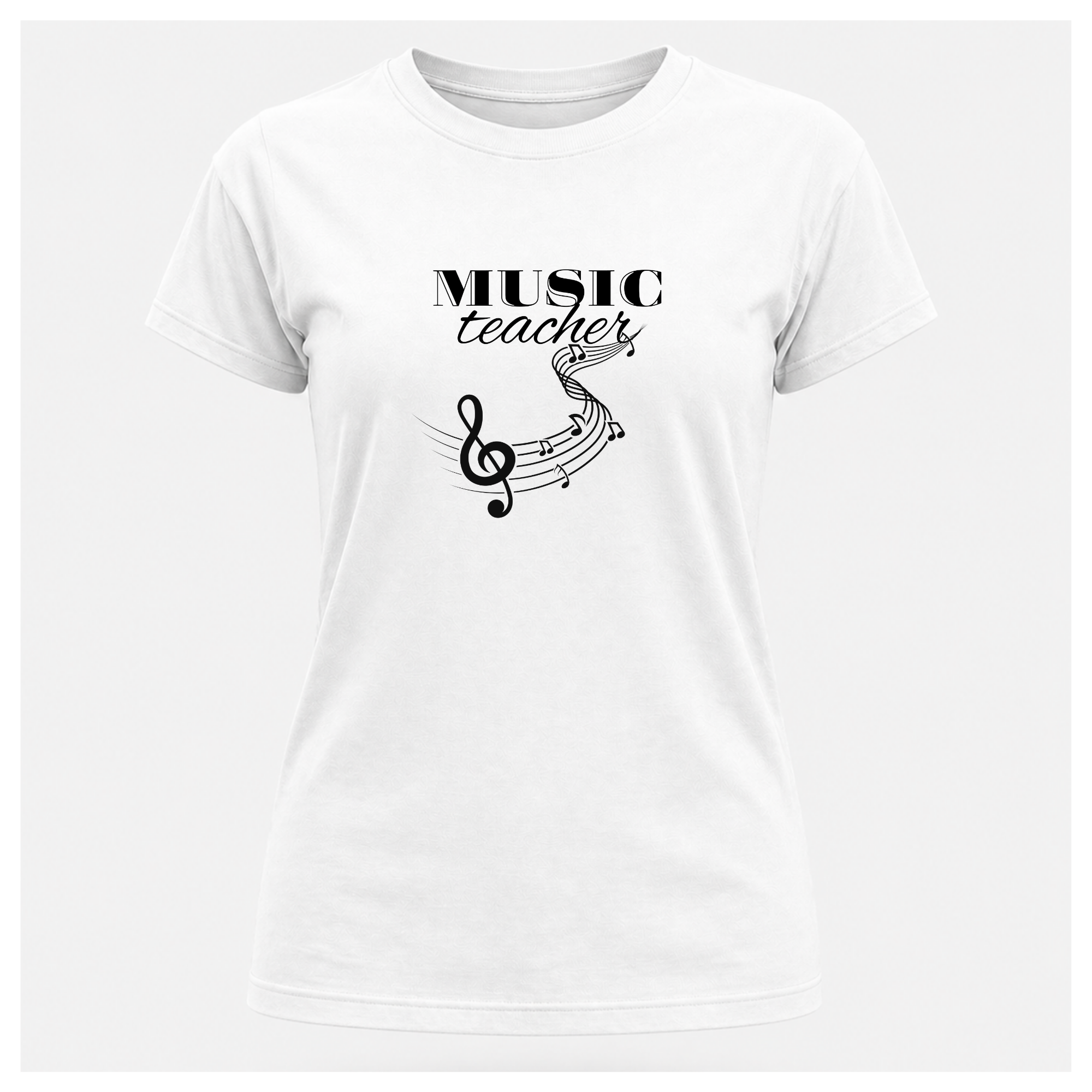 Music Teacher Treble Clef & Musical Notes Tee –  Work Wear