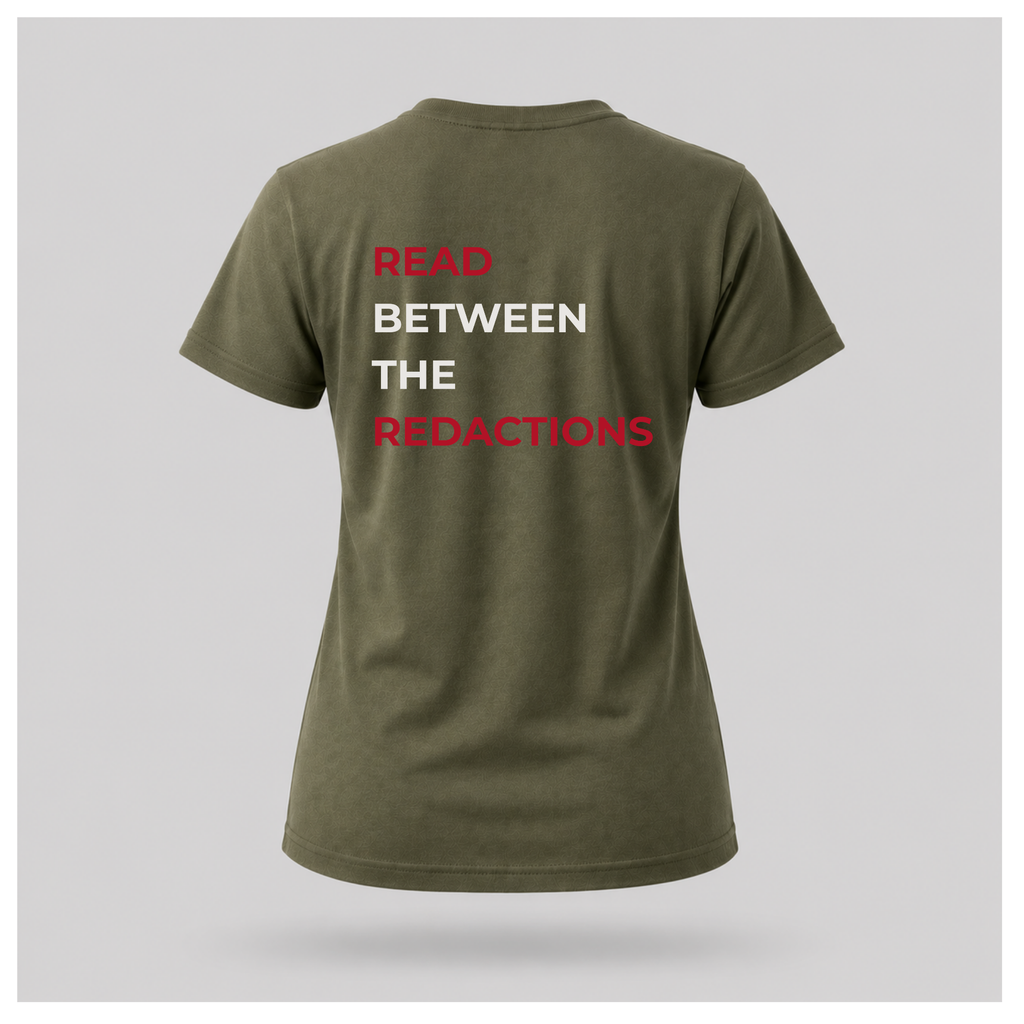 Read Between The Redactions Tee — Politics & Power