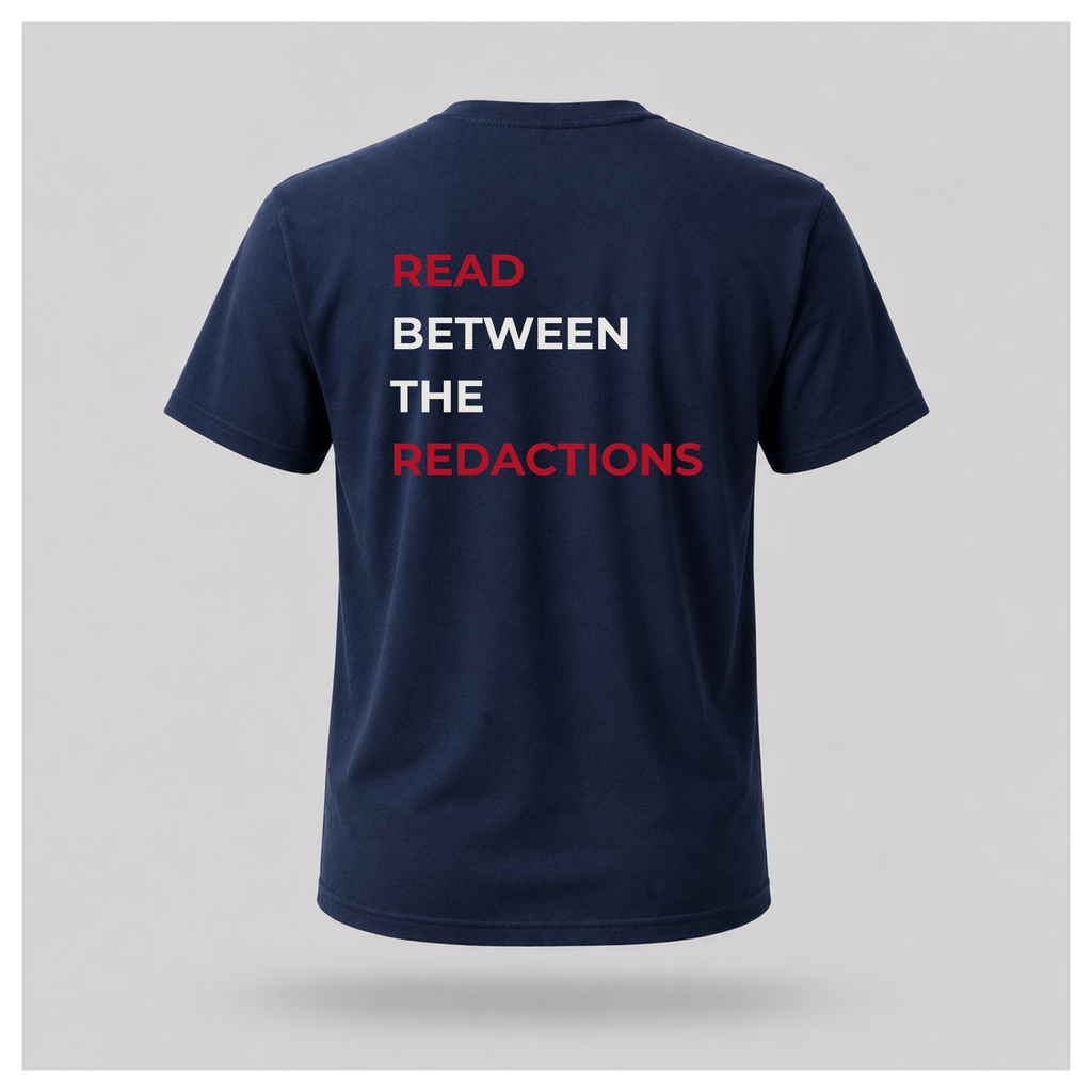 Read Between The Redactions Tee — Politics & Power