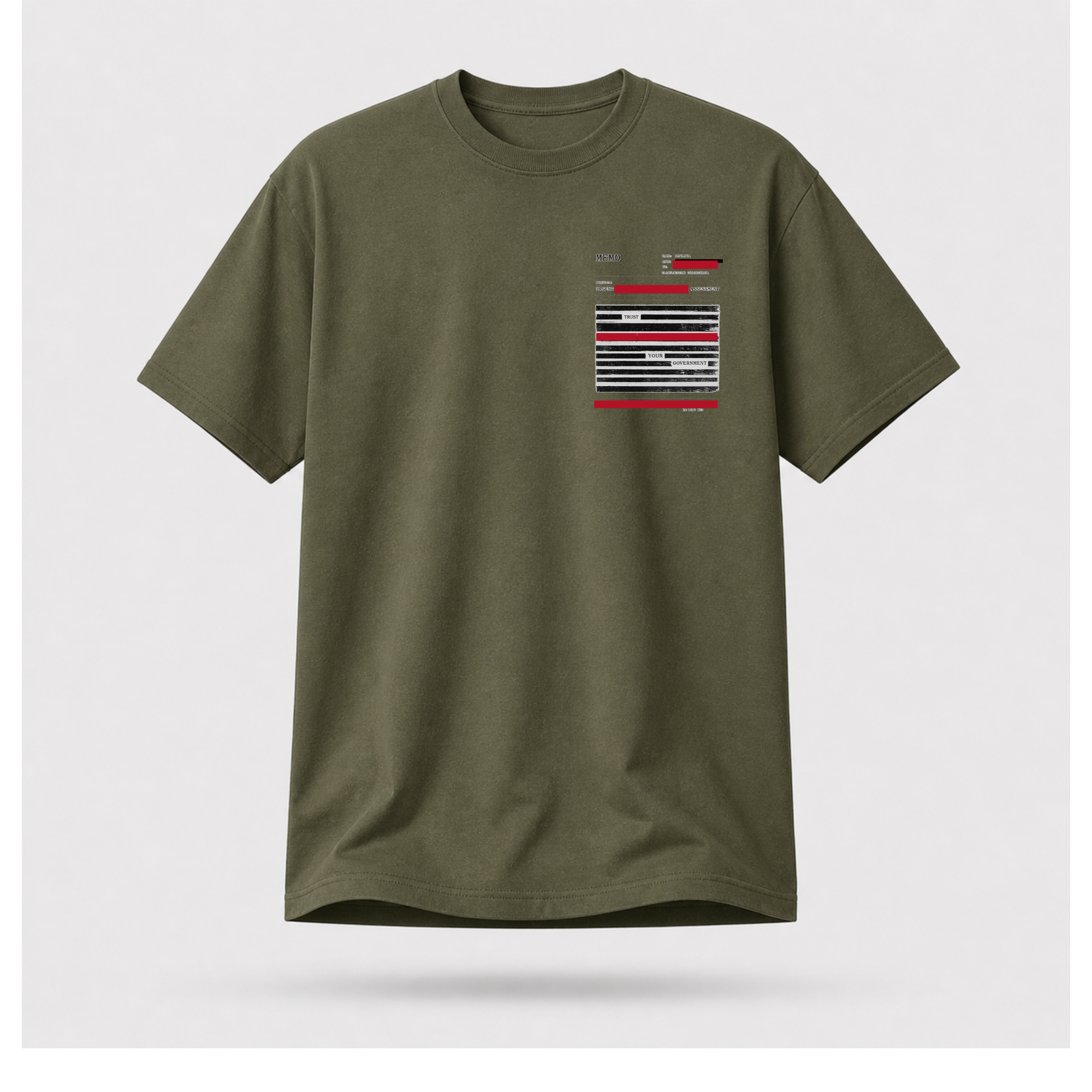 Read Between The Redactions Tee — Politics & Power