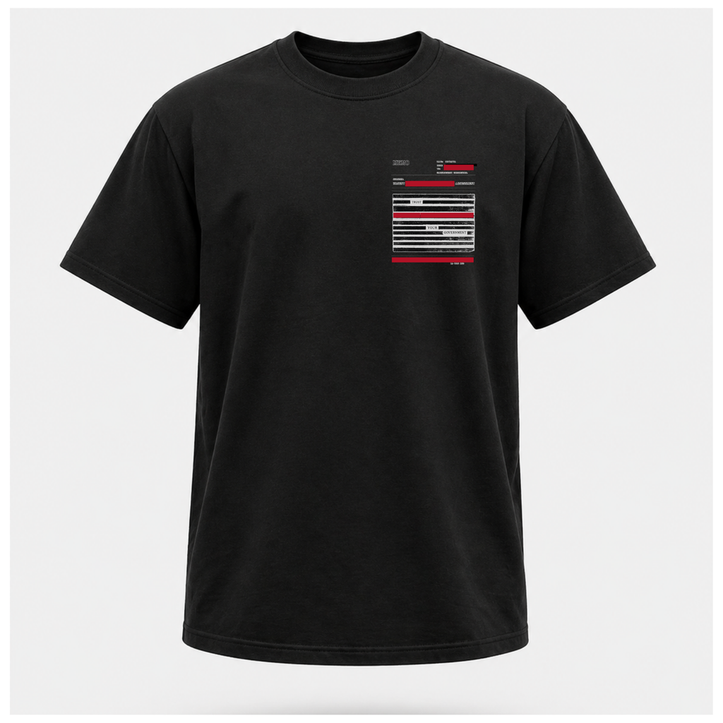 Read Between The Redactions Tee — Politics & Power