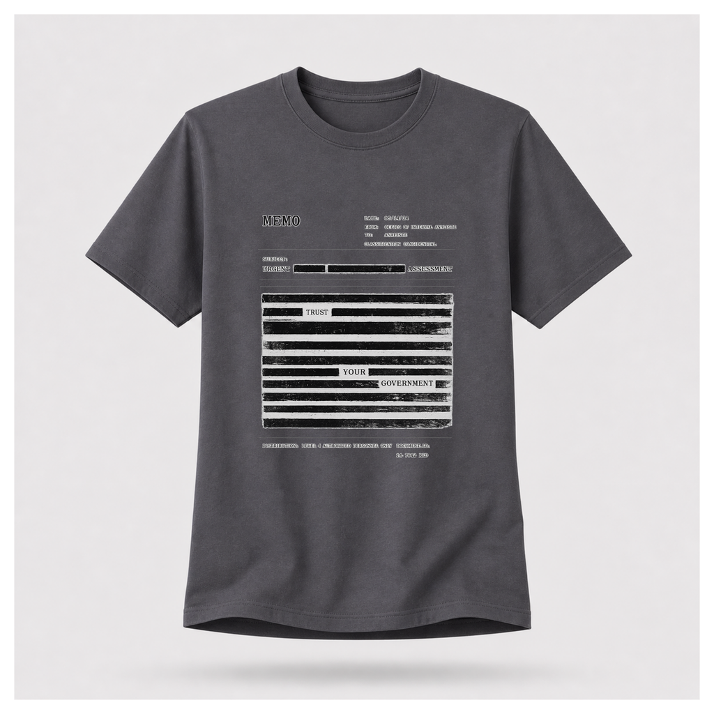 Redaction Fail Tee — Politics & Power