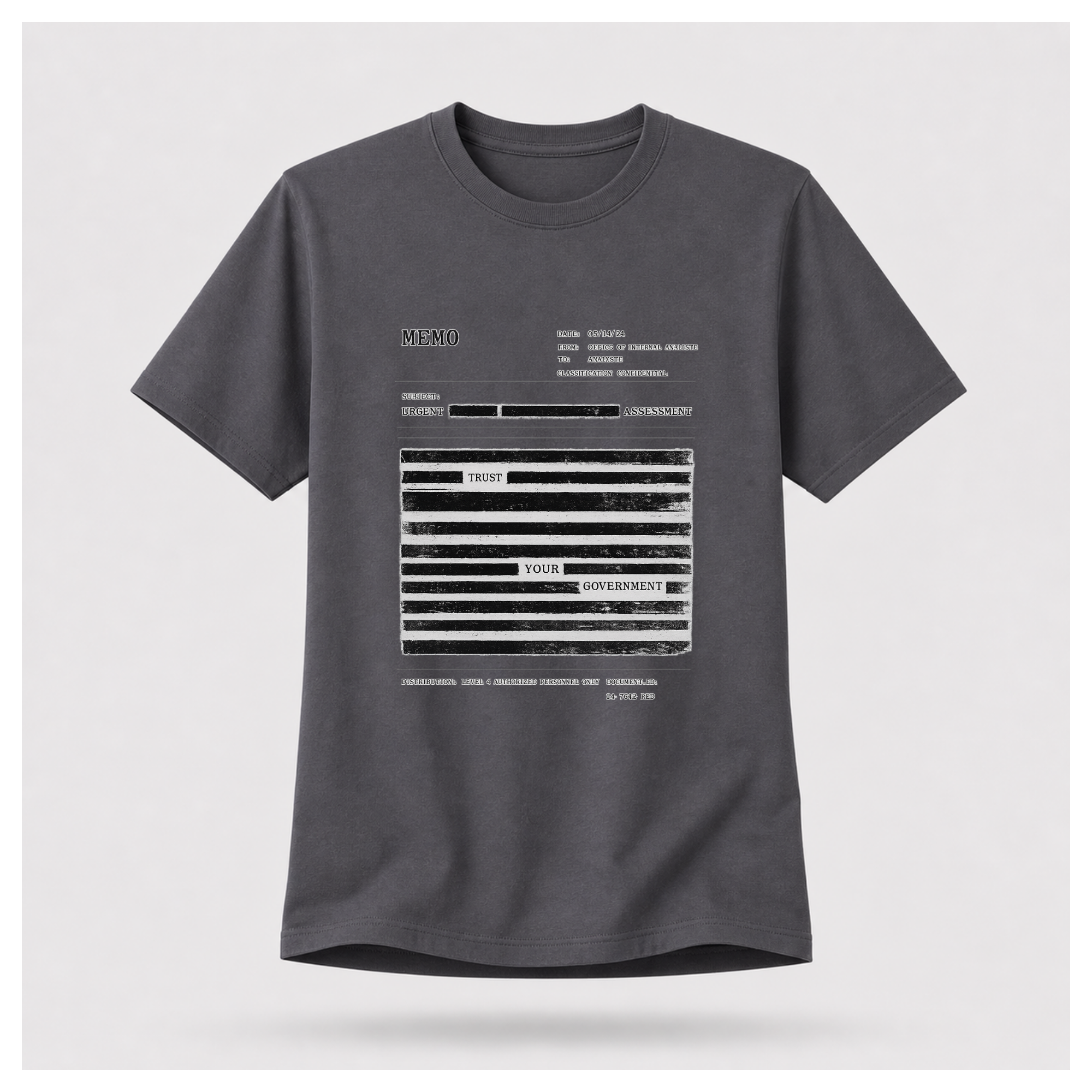 Redaction Fail Tee — Politics & Power