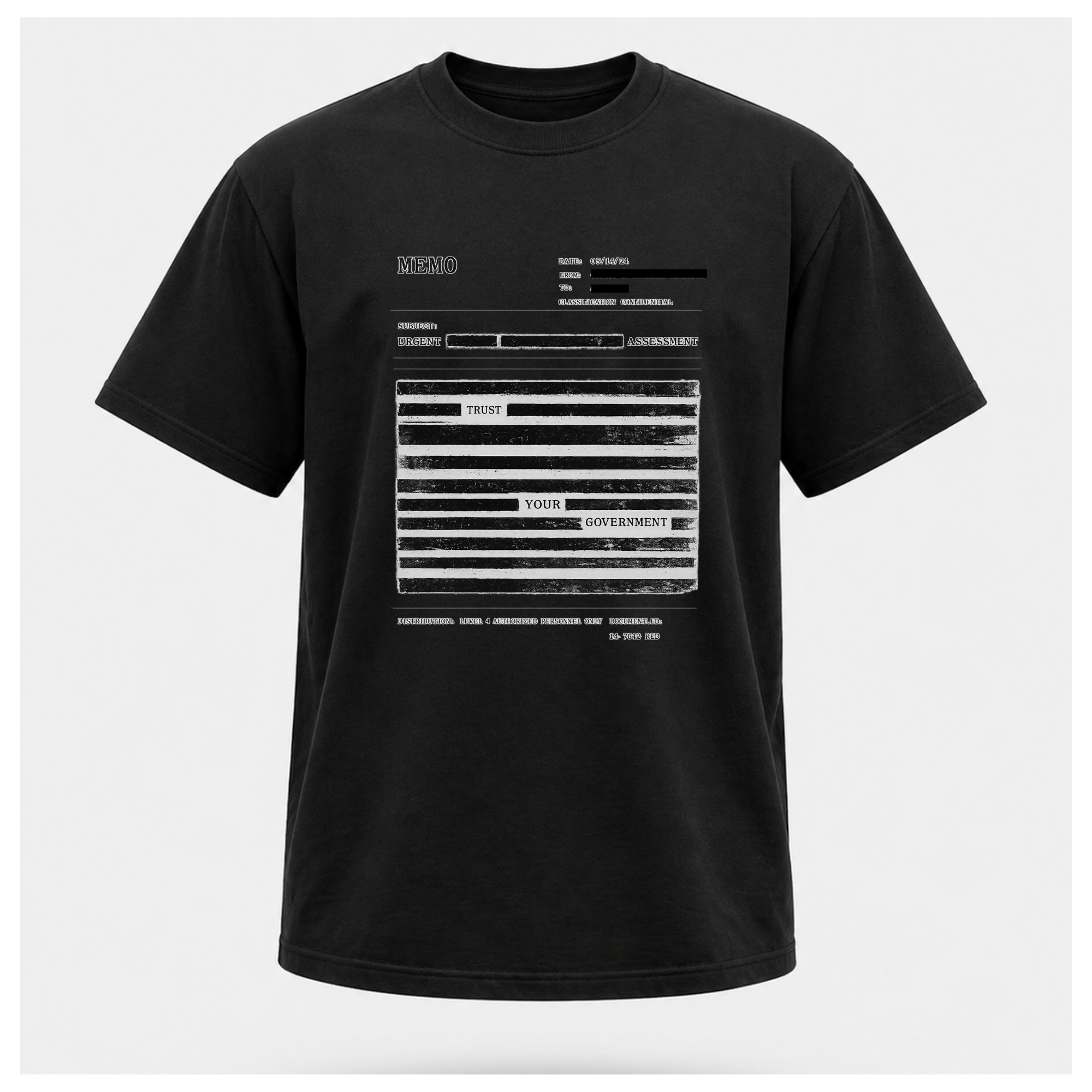 Redaction Fail Tee — Politics & Power