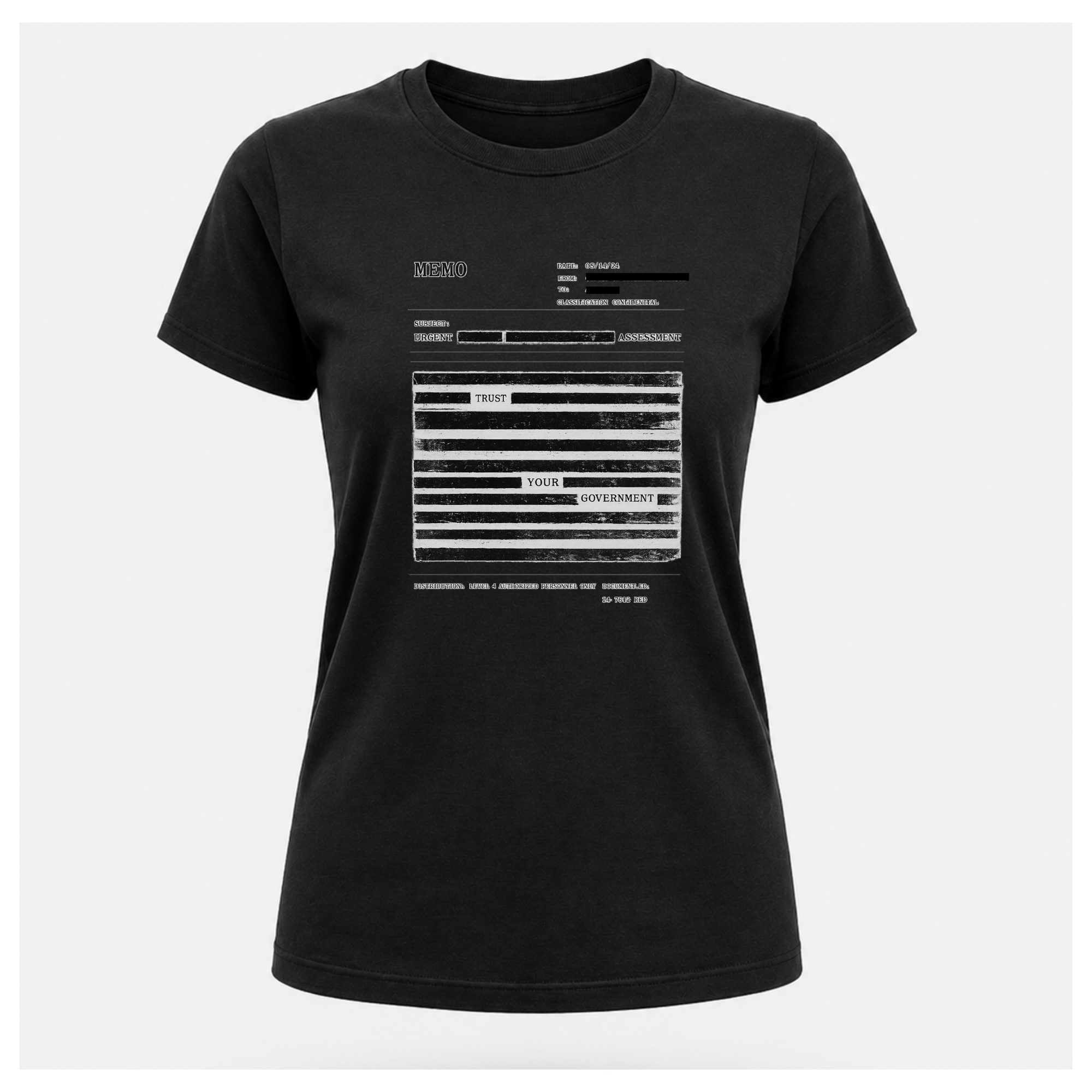Redaction Fail Tee — Politics & Power