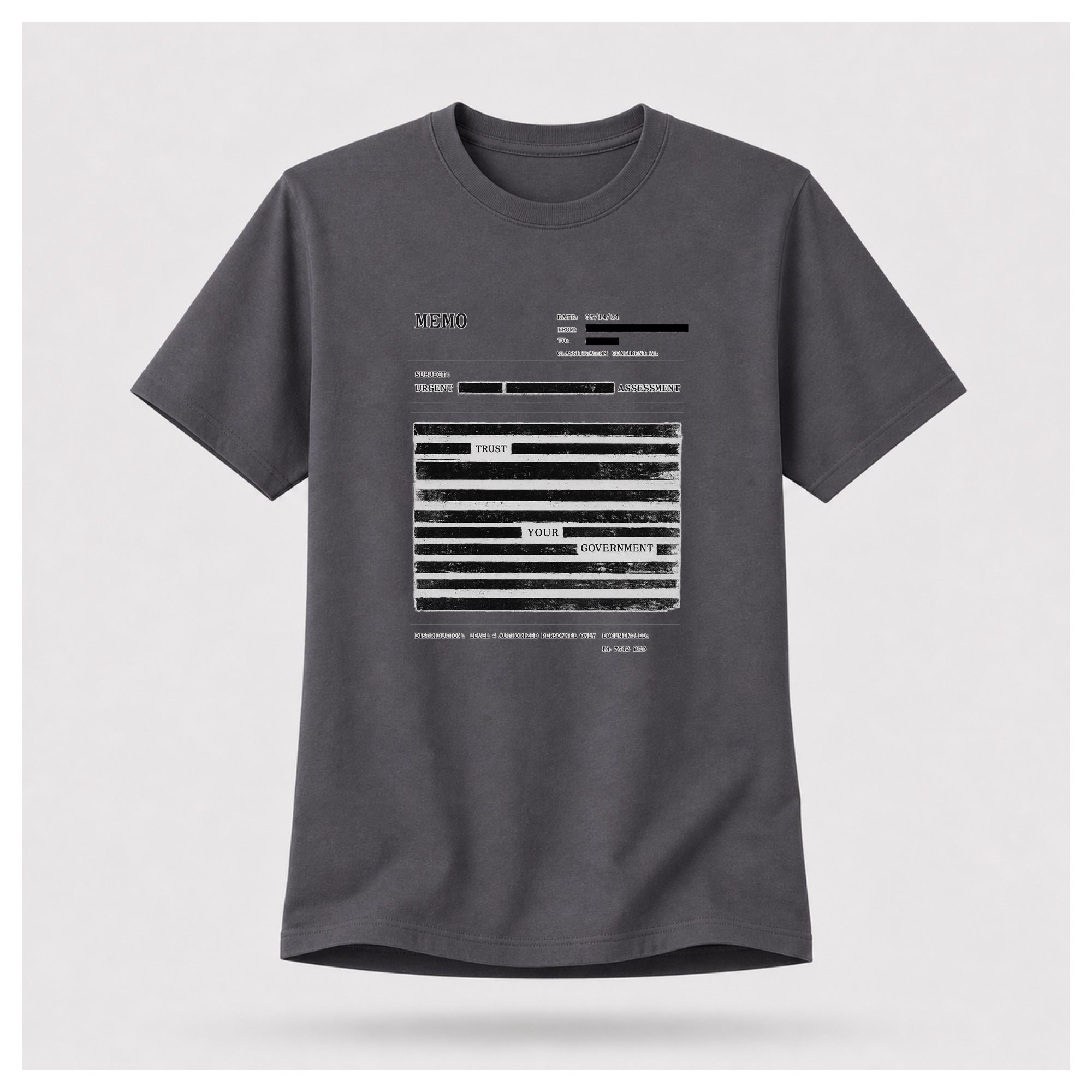 Redaction Fail Tee — Politics & Power