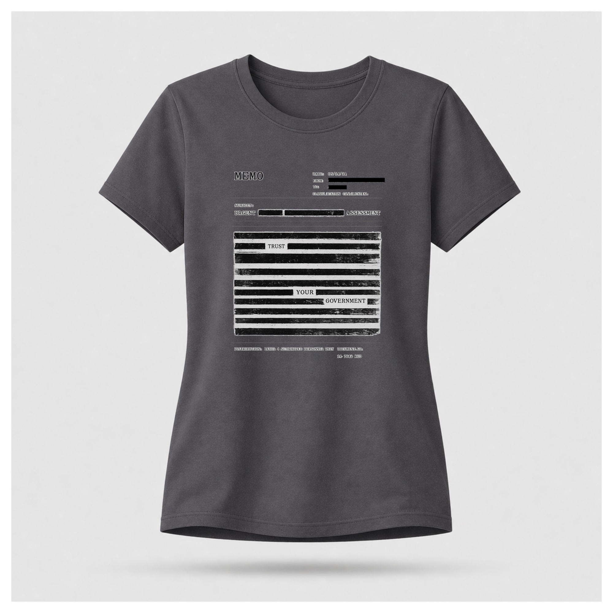 Redaction Fail Tee — Politics & Power