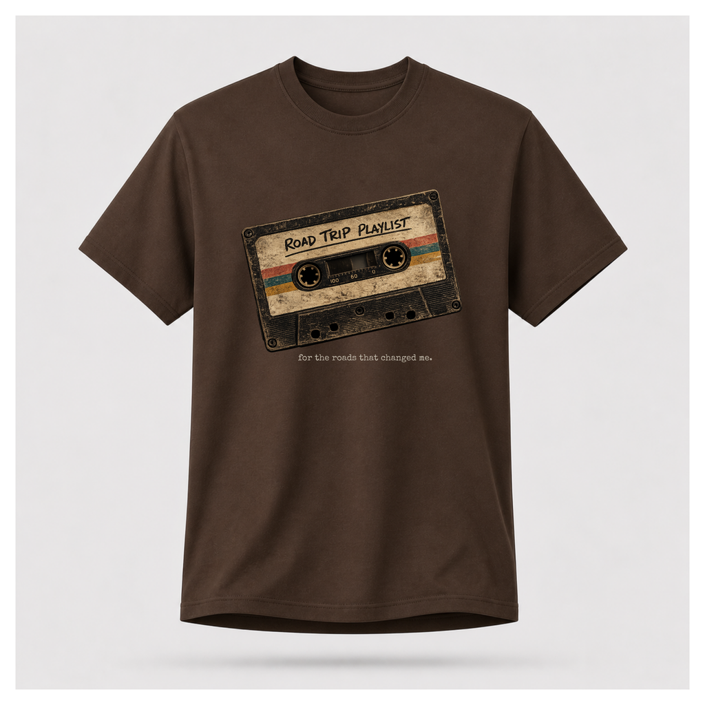 Road Trip Playlist Cassette Tee - Very Vintage