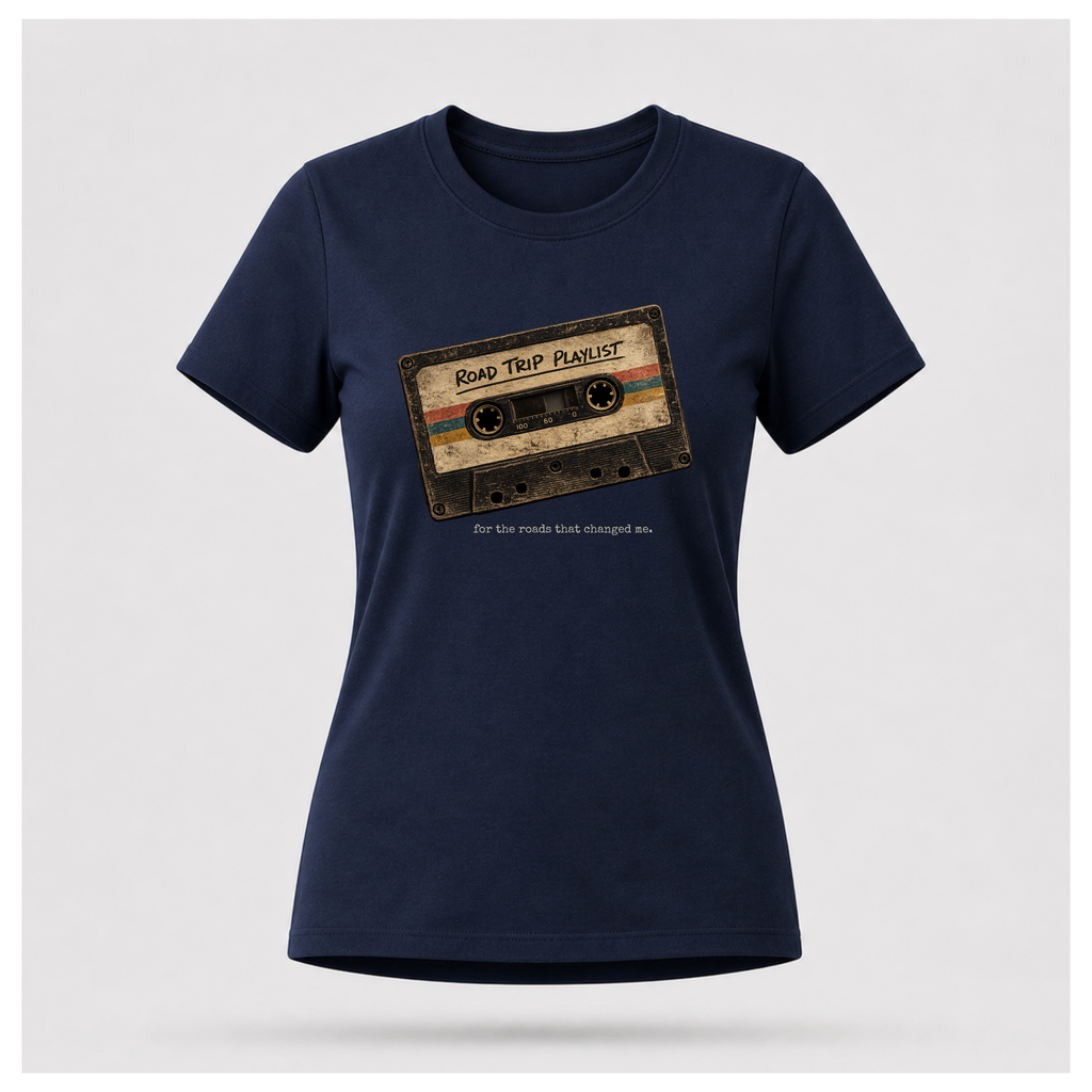 Road Trip Playlist Cassette Tee - Very Vintage