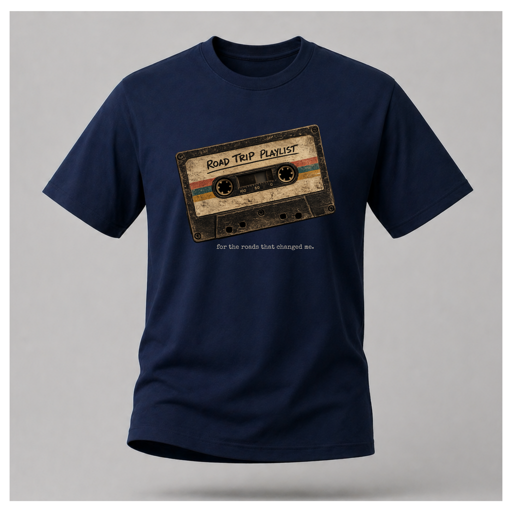 Road Trip Playlist Cassette Tee - Very Vintage