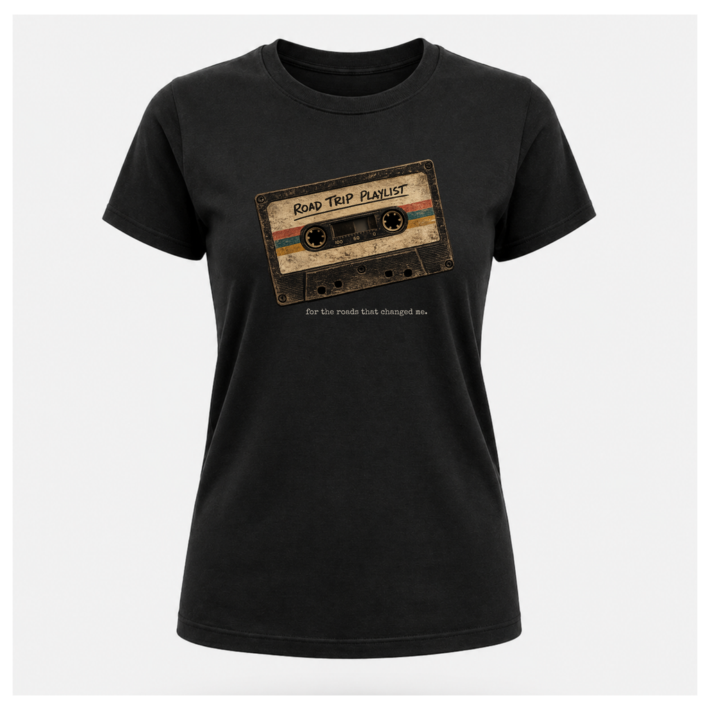 Road Trip Playlist Cassette Tee - Very Vintage