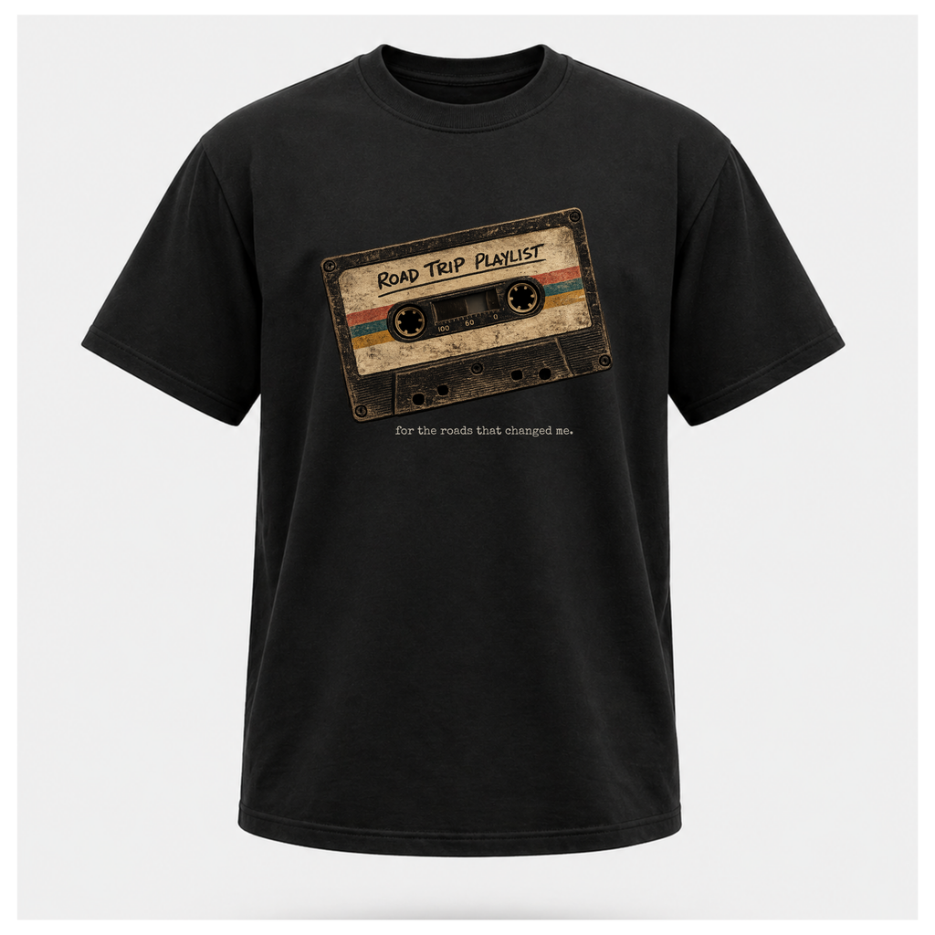 Road Trip Playlist Cassette Tee - Very Vintage