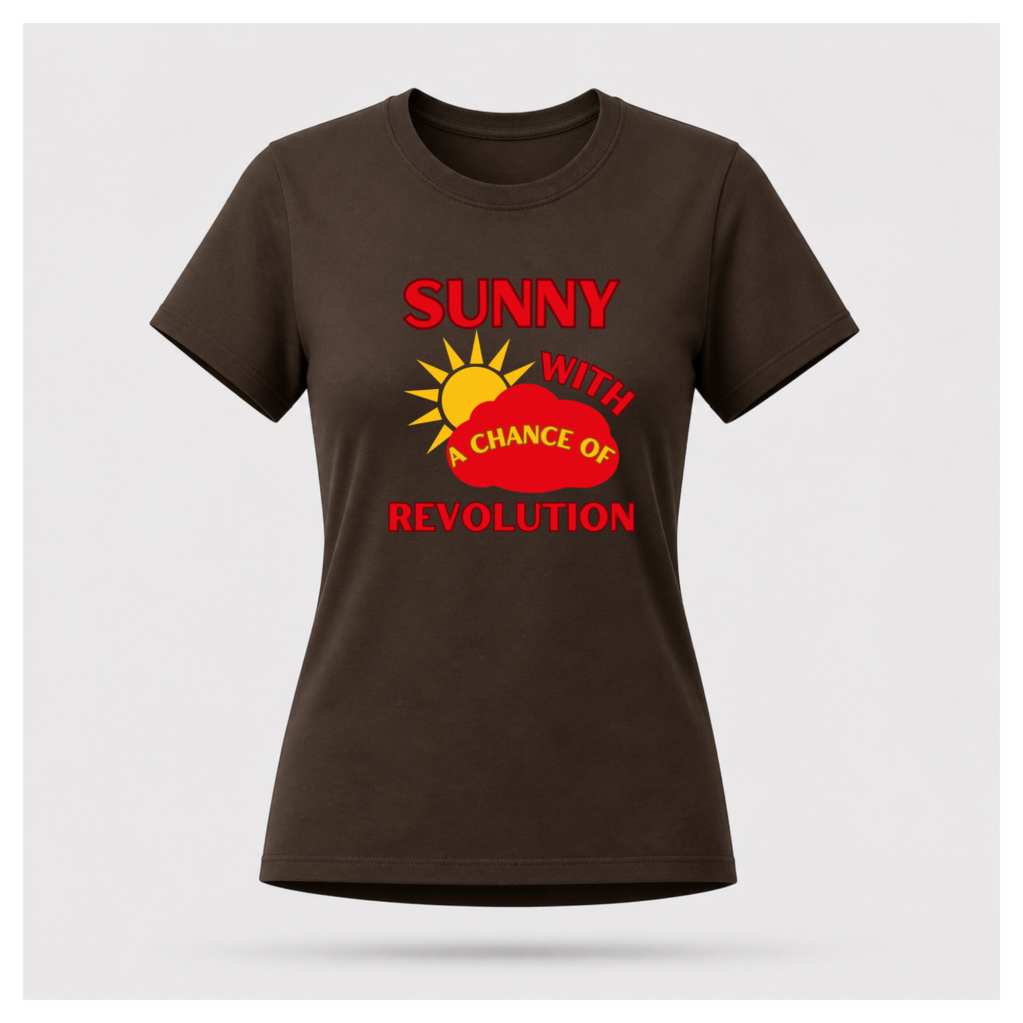 Sunny With A Chance Of Revolution Tee — Original Cut — Protest & Peace | Sass & Sarcasm