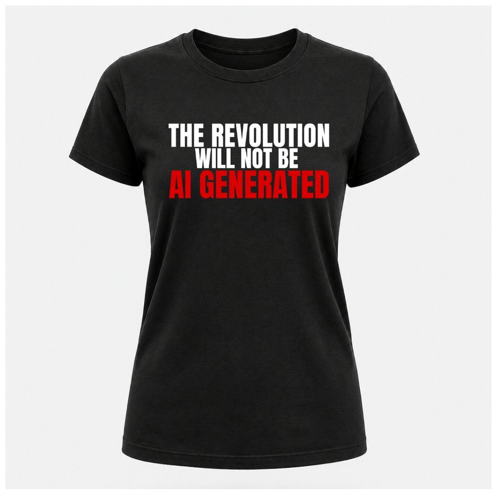 The Revolution Will Not Be AI Generated Gen 1 Tee - Sass & Sarcasm T-Shirt