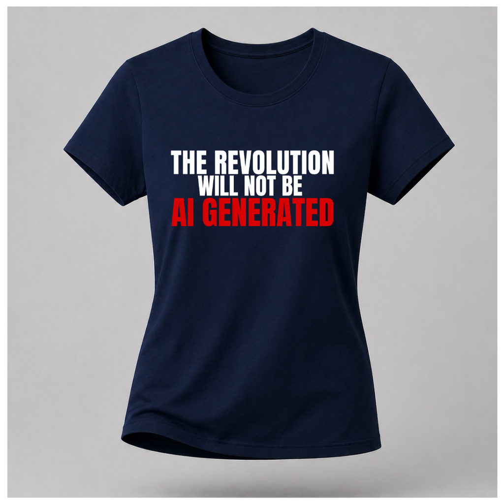 The Revolution Will Not Be AI Generated Gen 1 Tee - Sass & Sarcasm T-Shirt