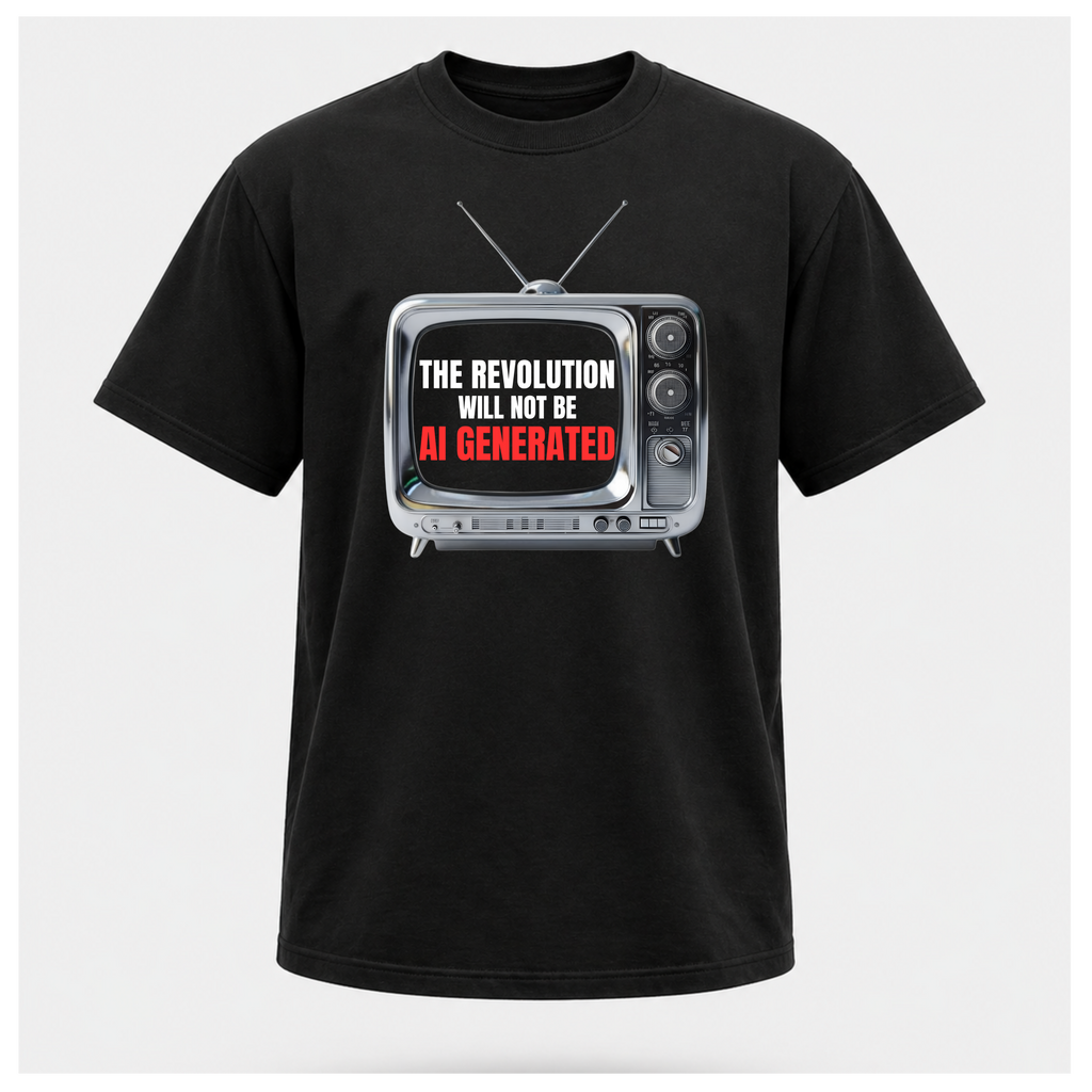 "The Revolution Will Not Be AI Generated" Gen 2 Tee - Sass & Sarcasm