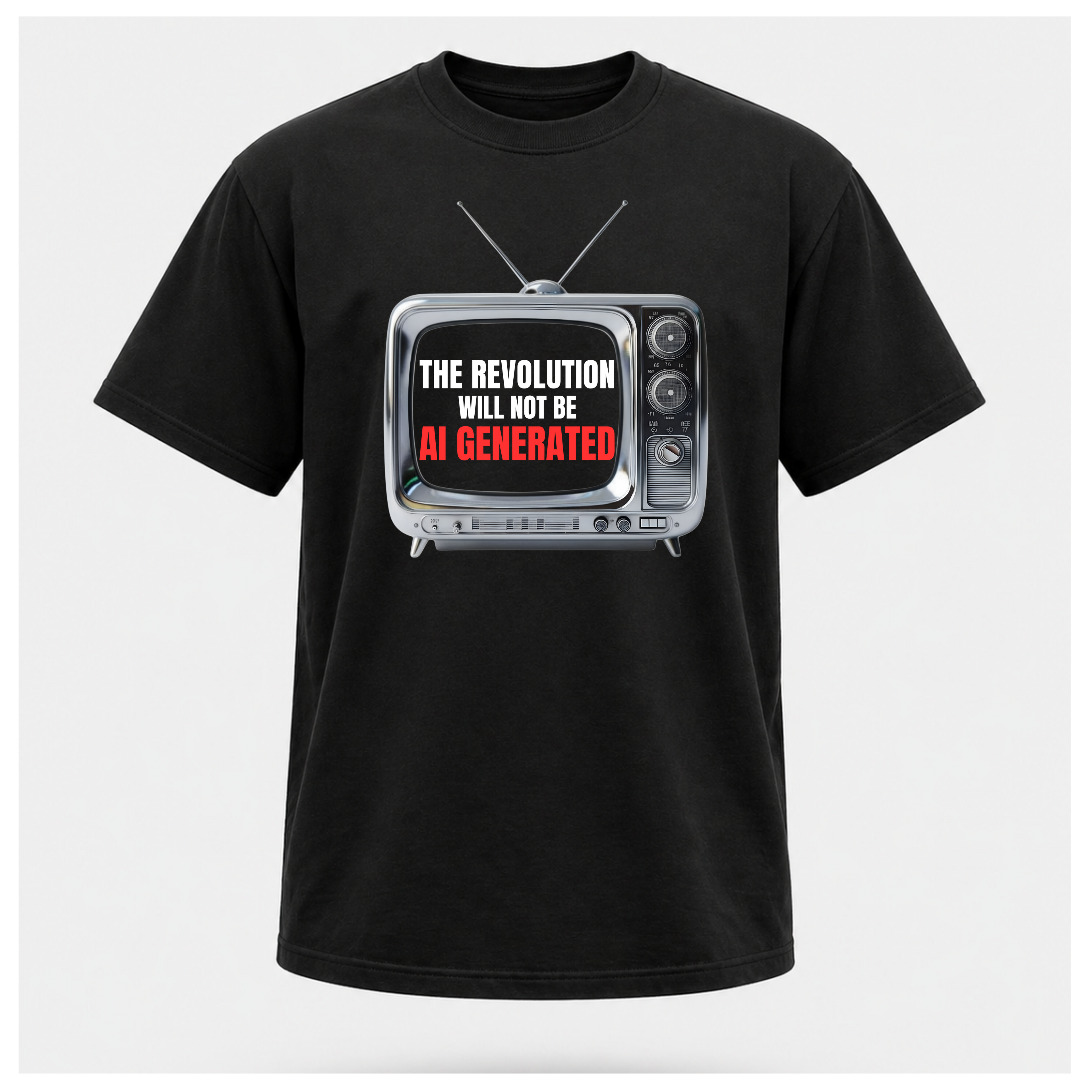 "The Revolution Will Not Be AI Generated" Gen 2 Tee - Sass & Sarcasm