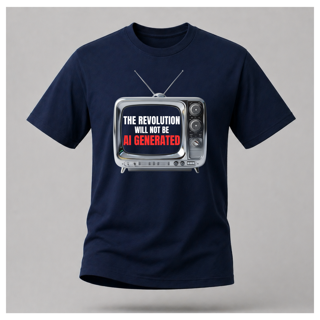 "The Revolution Will Not Be AI Generated" Gen 2 Tee - Sass & Sarcasm