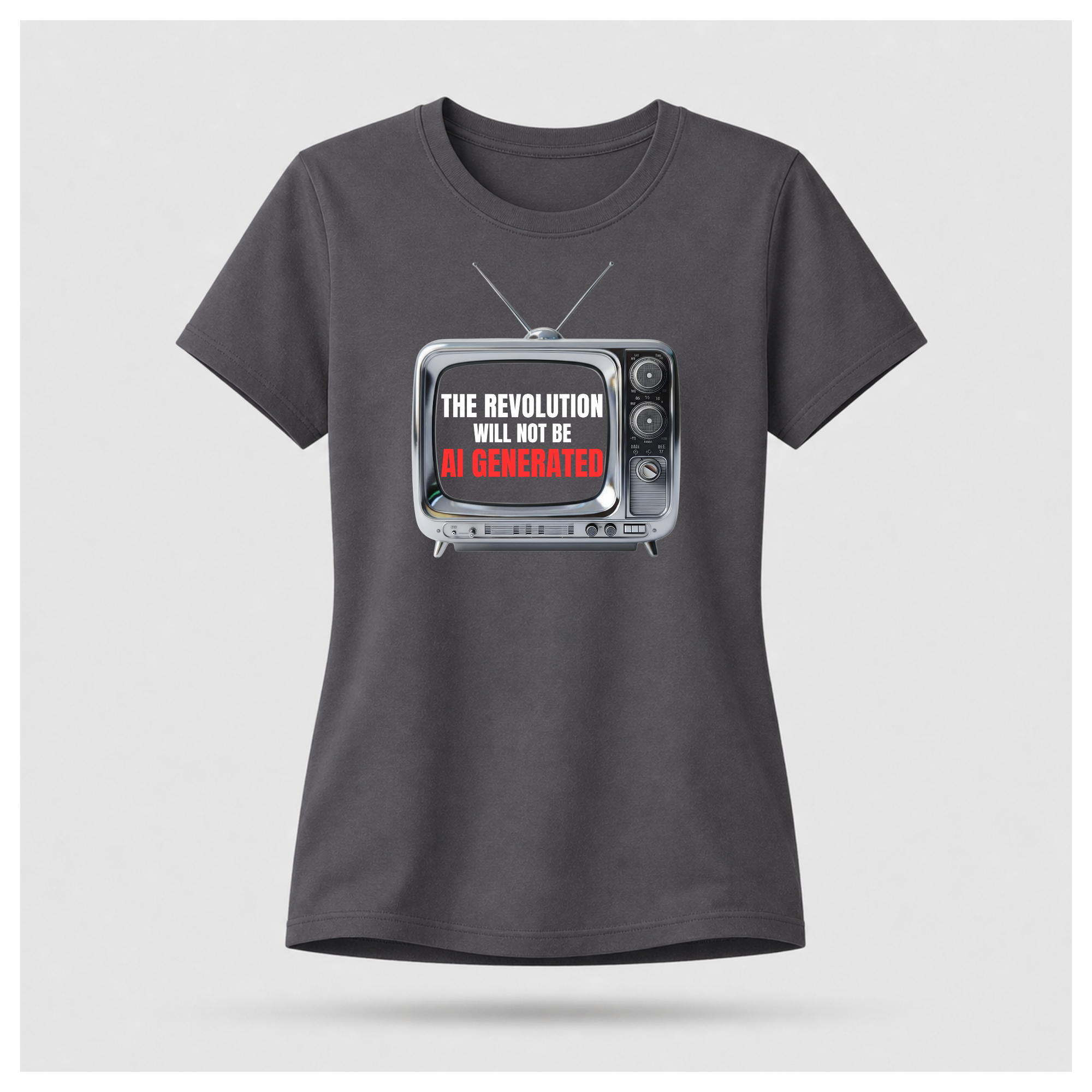 "The Revolution Will Not Be AI Generated" Gen 2 Tee - Sass & Sarcasm