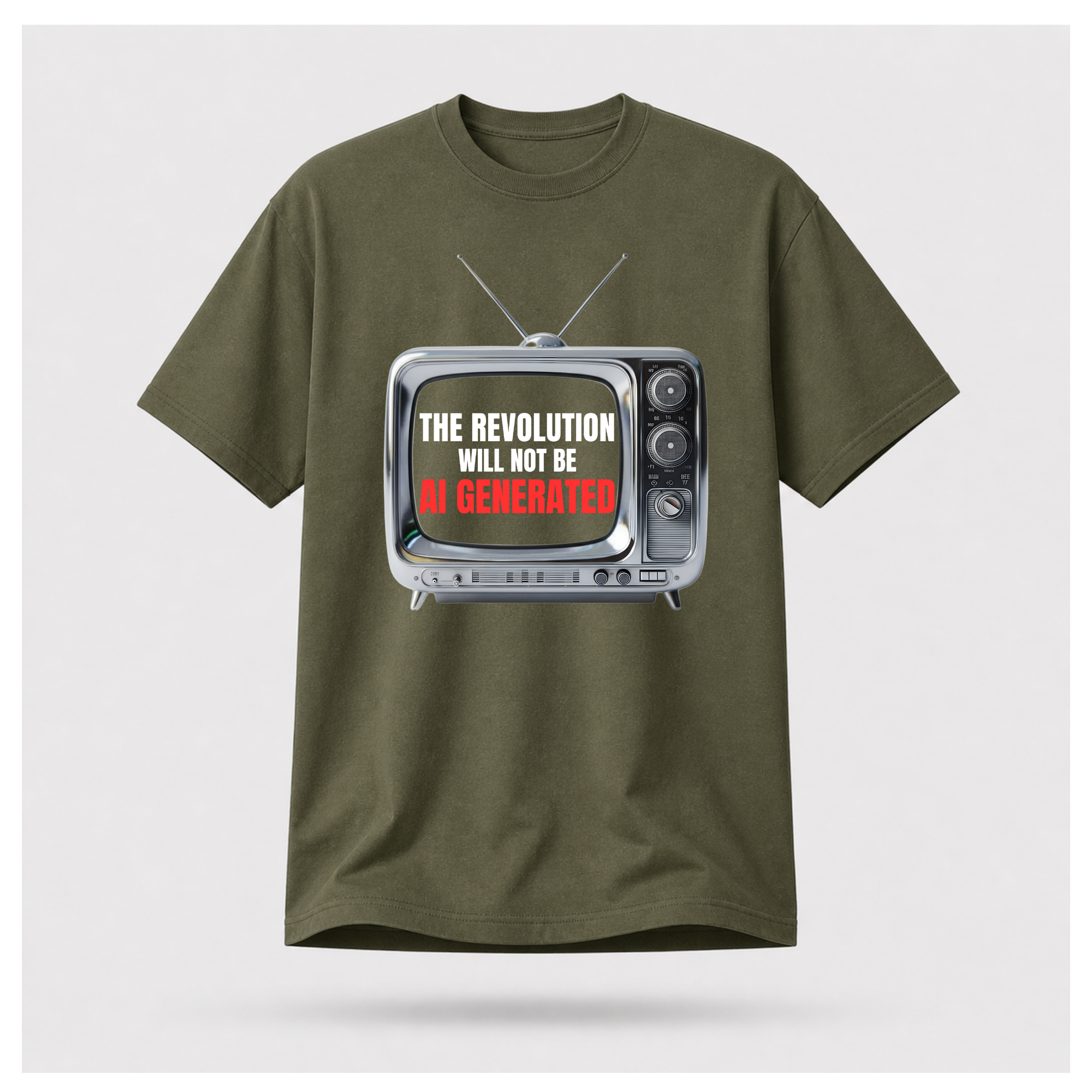 "The Revolution Will Not Be AI Generated" Gen 2 Tee - Sass & Sarcasm