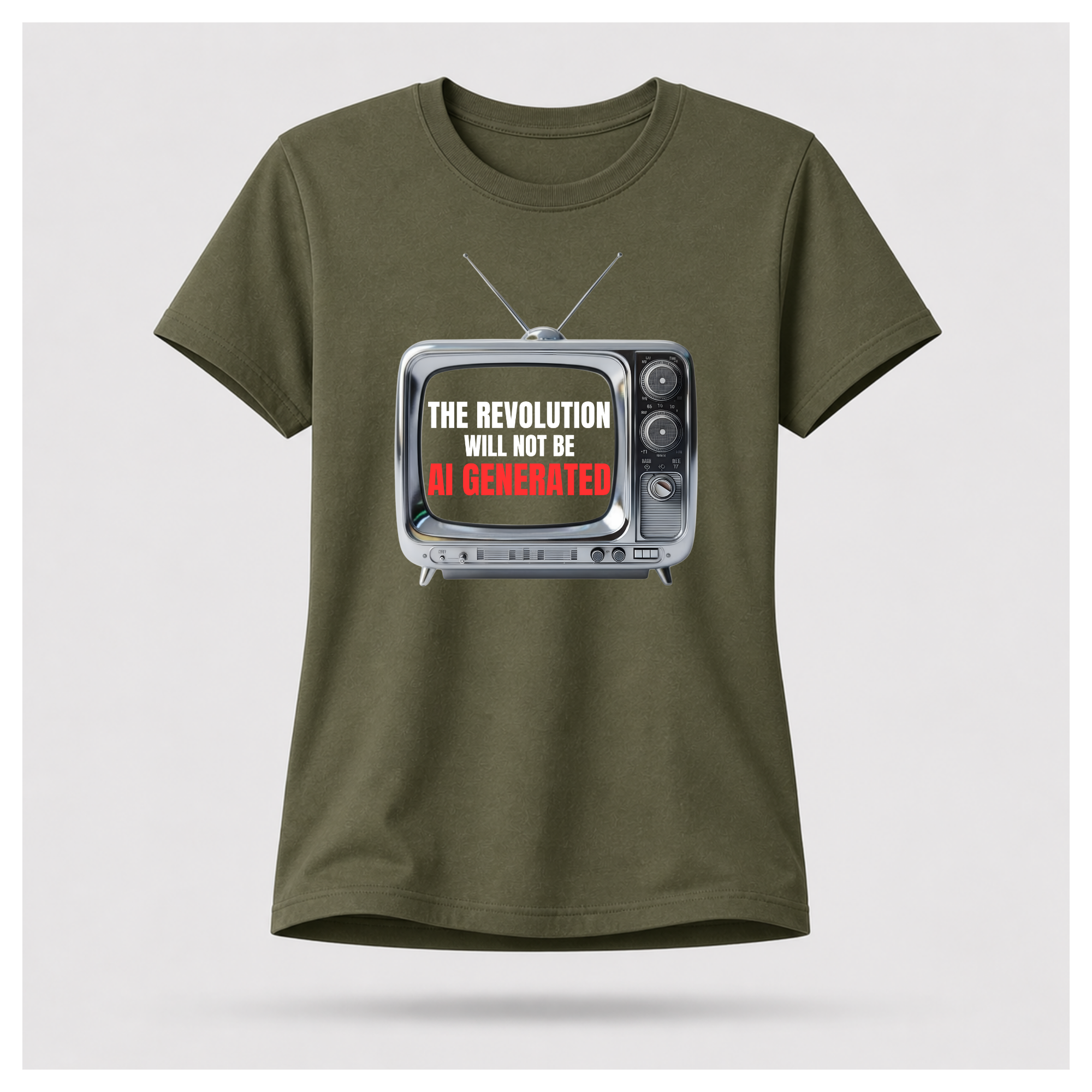 "The Revolution Will Not Be AI Generated" Gen 2 Tee - Sass & Sarcasm