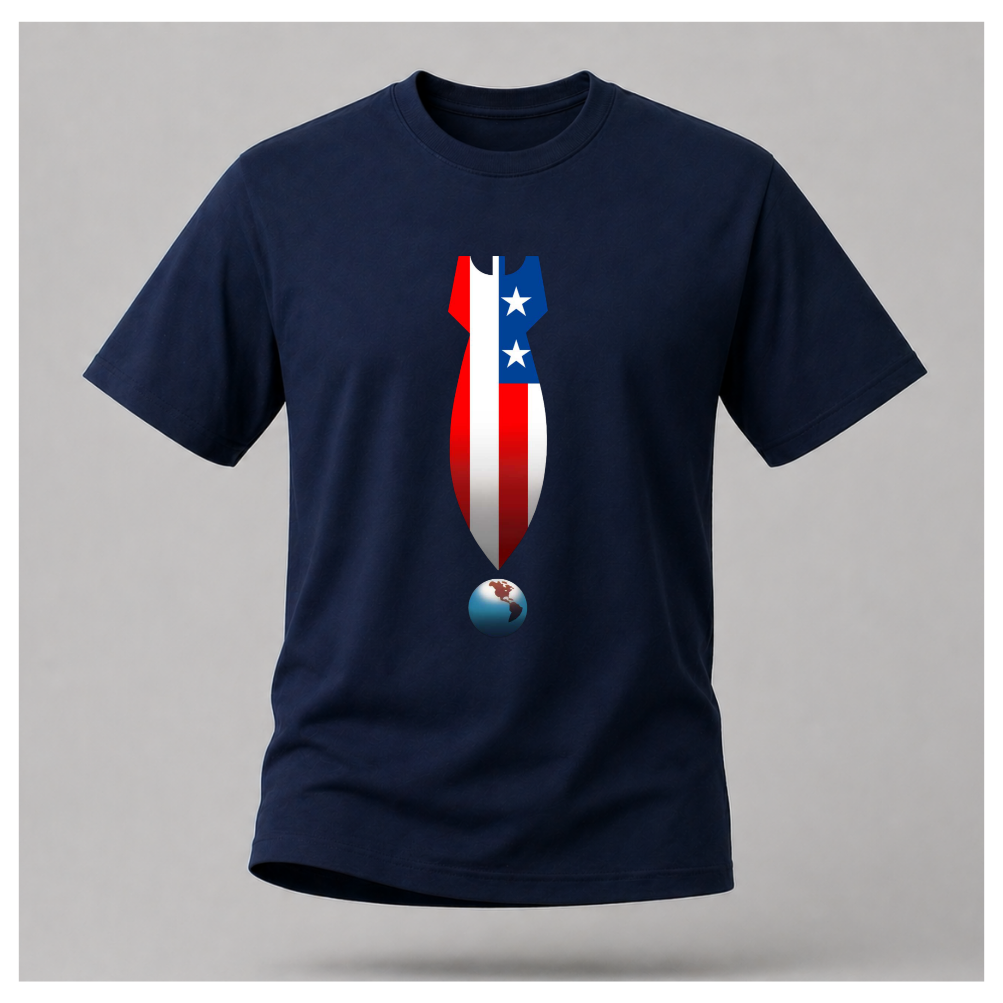 US Missile Over The Earth Tee - Protest & Peace
