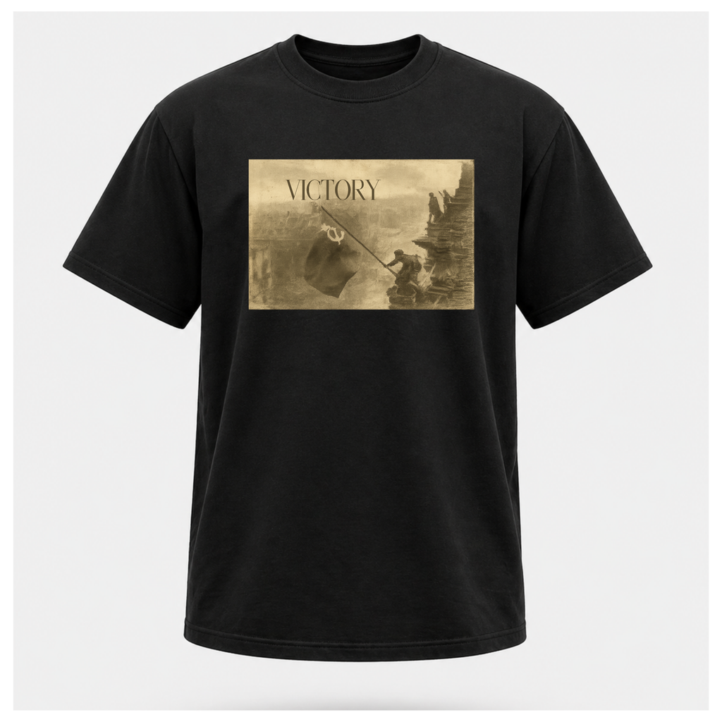 Victory Print with Ernest Hemingway Quote Tee - Quote Cult