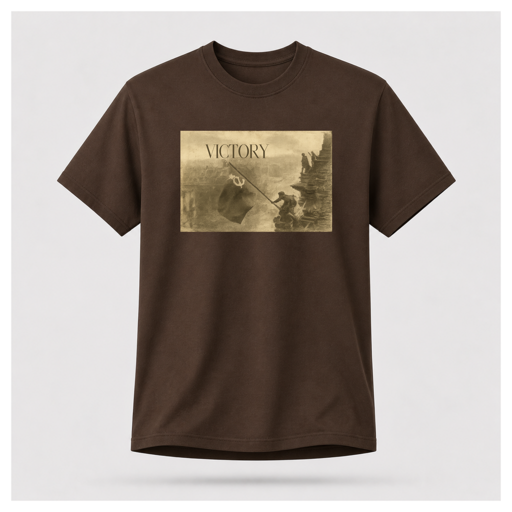 Victory Print with Ernest Hemingway Quote Tee - Quote Cult
