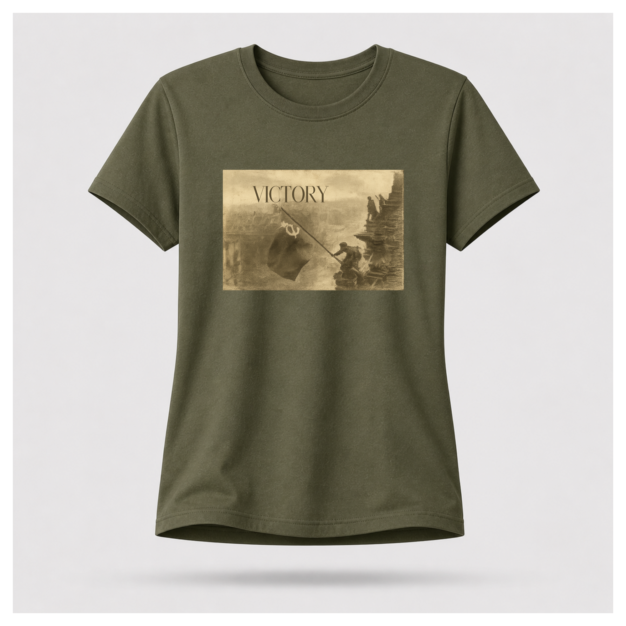 Victory Print with Ernest Hemingway Quote Tee - Quote Cult