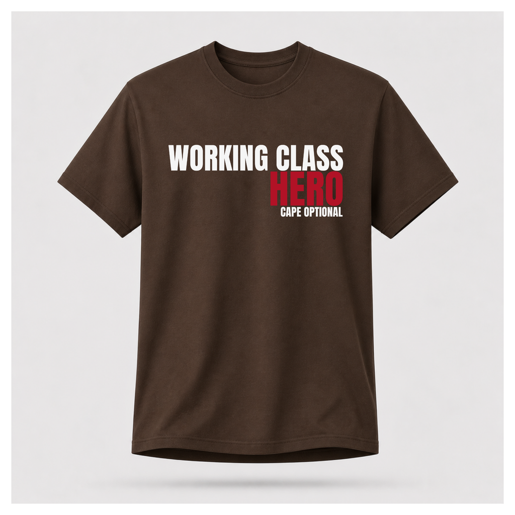 Working Class Hero Cape Optional Tee — Sass & Sarcasm | Out Of Hours | Work Wear